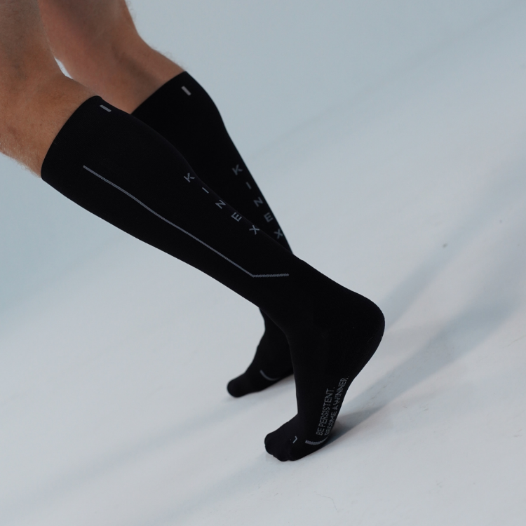 Lange compressiesokken #kleur_zwart Lange Compressiesokken (Kleur)_zwart